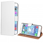 iPhone 6 / 6s Flip Case mit Kreditkartenfach - beschichtetes Leder - Weiß