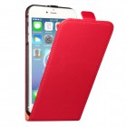 iPhone 6 Plus / 6s Plus Hülle - beschichtetes Leder - Flip Case - Rot