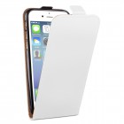 iPhone 6 Plus / 6s Plus Hülle - beschichtetes Leder - Flip Case - Weiß
