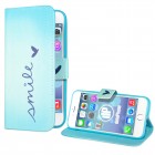 iPhone 7 Hülle - Kunstleder - Flipcase - Smile