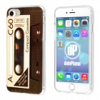 iPhone 7 Hülle - Silikon Case - Retro Kassette Schwarz