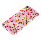 iPod Touch 5 Hülle - Hardcase - Blumen Schmetterlings Rosa
