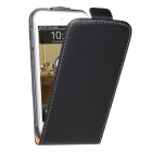 iPod Touch 5 Hülle - beschichtetes Leder - Flip Case - Schwarz