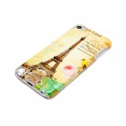 iPod Touch 5 Hülle - Hardcase - Eiffelturm Rosa Blume