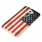 LG G2 Hülle - Silikon Case - Retro Flagge USA