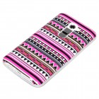 LG G2 Hülle - Silikon Case - Zick Zack Muster Lila Schwarz