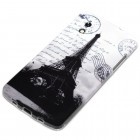 LG Google Nexus 5 Hülle - Silikon Case - Eiffelturm Schwarz Weiß
