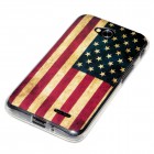 LG Optimus L70 Hülle - Silikon Case - Retro Flagge USA