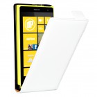 Nokia Lumia 1020 Hülle - beschichtetes Leder - Flip Case - in Weiß