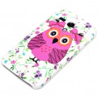 Motorola Moto G Hülle - Hardcase - Große Lila Eule Bunte Blumen