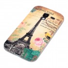 Motorola Moto X Hülle - Silikon Case - Eiffelturm Rosa Blume