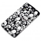 LG Google Nexus 5 Hülle - Silikon Case - Totenkopf Rote Augen