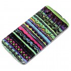 LG Google Nexus 5 Hülle - Silikon Case - Zick Zack Muster Bunt