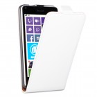 Nokia Lumia 640 Hülle - beschichtetes Leder - Flip Case - Weiß
