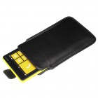 Nokia Lumia 820 Ledertasche - Echtleder - Schwarz