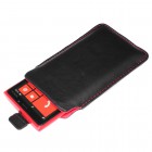 Nokia Lumia 920 Ledertasche - Echtleder - Schwarz Rot