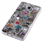 Samsung Galaxy A3 (2015) Hülle - Silikon Case - Comic Muster Grau