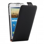 Samsung Galaxy Alpha Hülle - beschichtetes Leder - Flip Case - in Schwarz