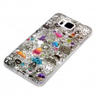 Samsung Galaxy Alpha Hülle - Silikon Case - Comic Muster Grau