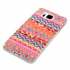 Samsung Galaxy Alpha Hülle - Silikon Case - Zick Zack Muster Orange