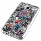 Samsung Galaxy J5 (2016) Hülle - Silikon Case - Comic Muster Grau