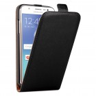 Samsung Galaxy J5 (2015) beschichtetes Leder Flip Case - Schwarz