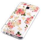 Samsung Galaxy J5 (2015) Hülle - Silikon Case - Blumengesteck Weiß