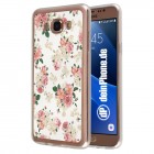 Samsung Galaxy J7 (2016) Hülle - Silikon Case - Blumengesteck Weiß