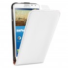 Samsung Galaxy Note 3 Neo Hülle - beschichtetes Leder - Flip Case - in Weiß