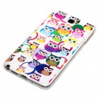 Samsung Galaxy Note 3 Neo Hülle - Silikon Case - Kleine Eulen Bunte Ringe