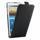 Samsung Galaxy Note 7 Hülle - beschichtetes Leder Flip Case - Schwarz