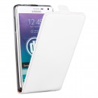 Samsung Galaxy Note Edge Hülle - beschichtetes Leder - Flip Case - Weiß