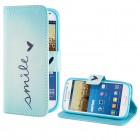 Samsung Galaxy S4 Hülle - Kunstleder - Flipcase - Smile