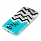 Samsung Galaxy S4 Mini Hülle - Silikon Case - Kleiner Anker Zick Zack Muster