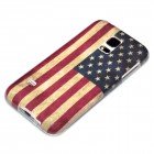 Samsung Galaxy S5 Mini Hülle - Silikon Case - Retro Flagge USA