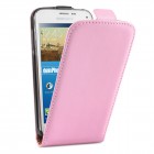 Samsung Galaxy S5 Mini Hülle - beschichtetes Leder - Flip Case - in Rosa