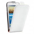 Samsung Galaxy S5 Mini Hülle - beschichtetes Leder - Flip Case - in Weiß