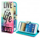 Samsung Galaxy S5 Mini Hülle - Kunstleder - Flipcase - Live The Life You Love