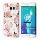 Samsung Galaxy S6 Edge+ Hülle - Silikon Case - Blumengesteck Weiß