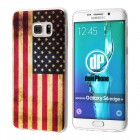 Samsung Galaxy S6 Edge+ Hülle - Silikon Case - Retro Flagge USA