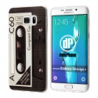 Samsung Galaxy S6 Edge+ Hülle - Silikon Case - Retro Kassette Schwarz