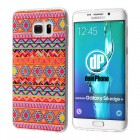 Samsung Galaxy S6 Edge+ Hülle - Silikon Case - Zick Zack Muster Orange