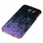 Samsung Galaxy S6 Edge Hülle - Silikon Case - Bunter Regen Schwarz