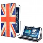 Samsung Galaxy Tab 3 8.0 Hülle - Kunstleder - Flipcase - 360 Retro Flagge GB
