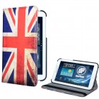 Samsung Galaxy Tab 3 Hülle - Kunstleder - Flipcase - 360 Retro Flagge GB