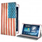 Samsung Galaxy Tab S 8.4 Hülle - Kunstleder - Flipcase - 360 - Retro Flagge USA