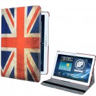 Samsung Galaxy TabPRO 10.1 Hülle - Kunstleder - Flipcase - 360 - Retro Flagge GB