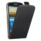 Samsung Galaxy S4 Active Hülle - beschichtetes Leder - Flip Case - in Schwarz
