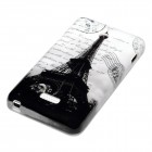 Sony Xperia E1 Hülle - Silikon Case - Eiffelturm Schwarz Weiß