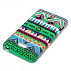 Sony Xperia E1 Hülle - Silikon Case - Zick Zack Muster Grün